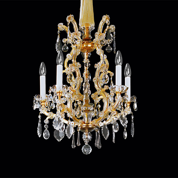 5-arm Maria Theresia chandelier